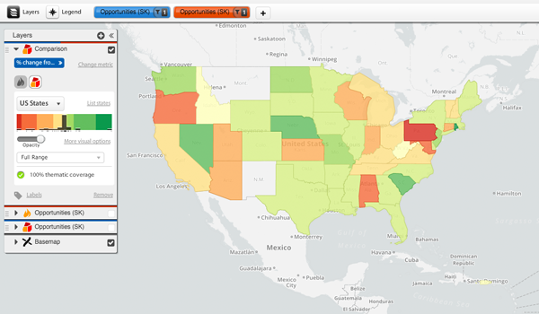 5 Data Points that Will Make your Executives Swoon - Comparison Map
