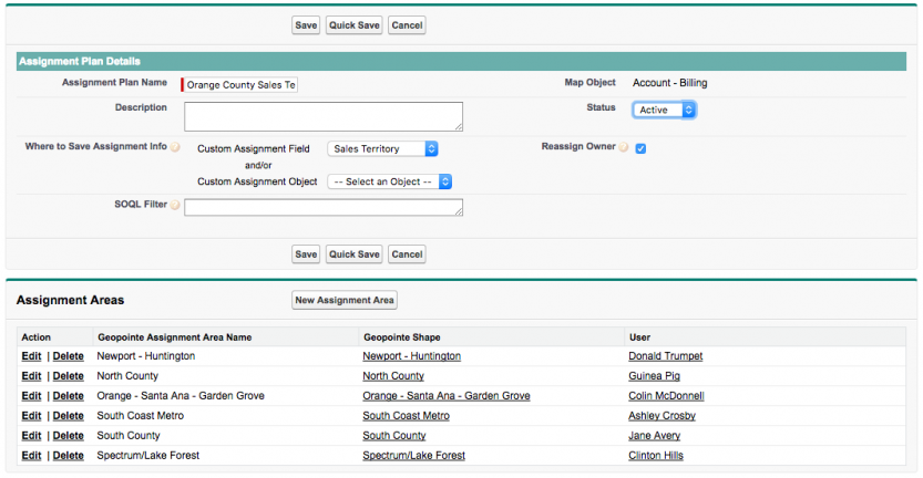 Assignment Plan Setup