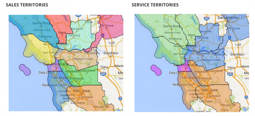 setup different territories