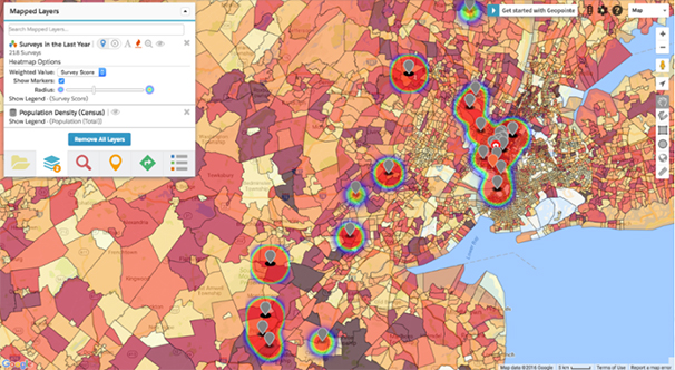 demographics layer with heat map