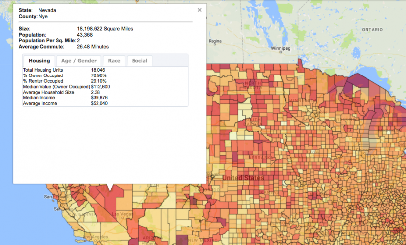 Demographics Data Map