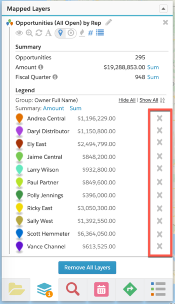 March 2020 Release screenshot view of removing legend groups from map