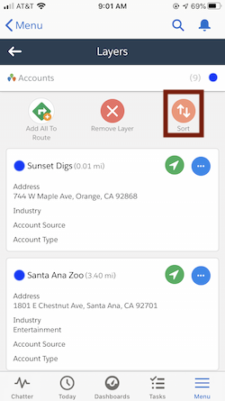 Mobile Data Analysis view and sort records using geopointe mobile app