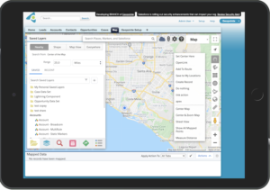 Geopointe tablet User Interface long press functions like desktop right click