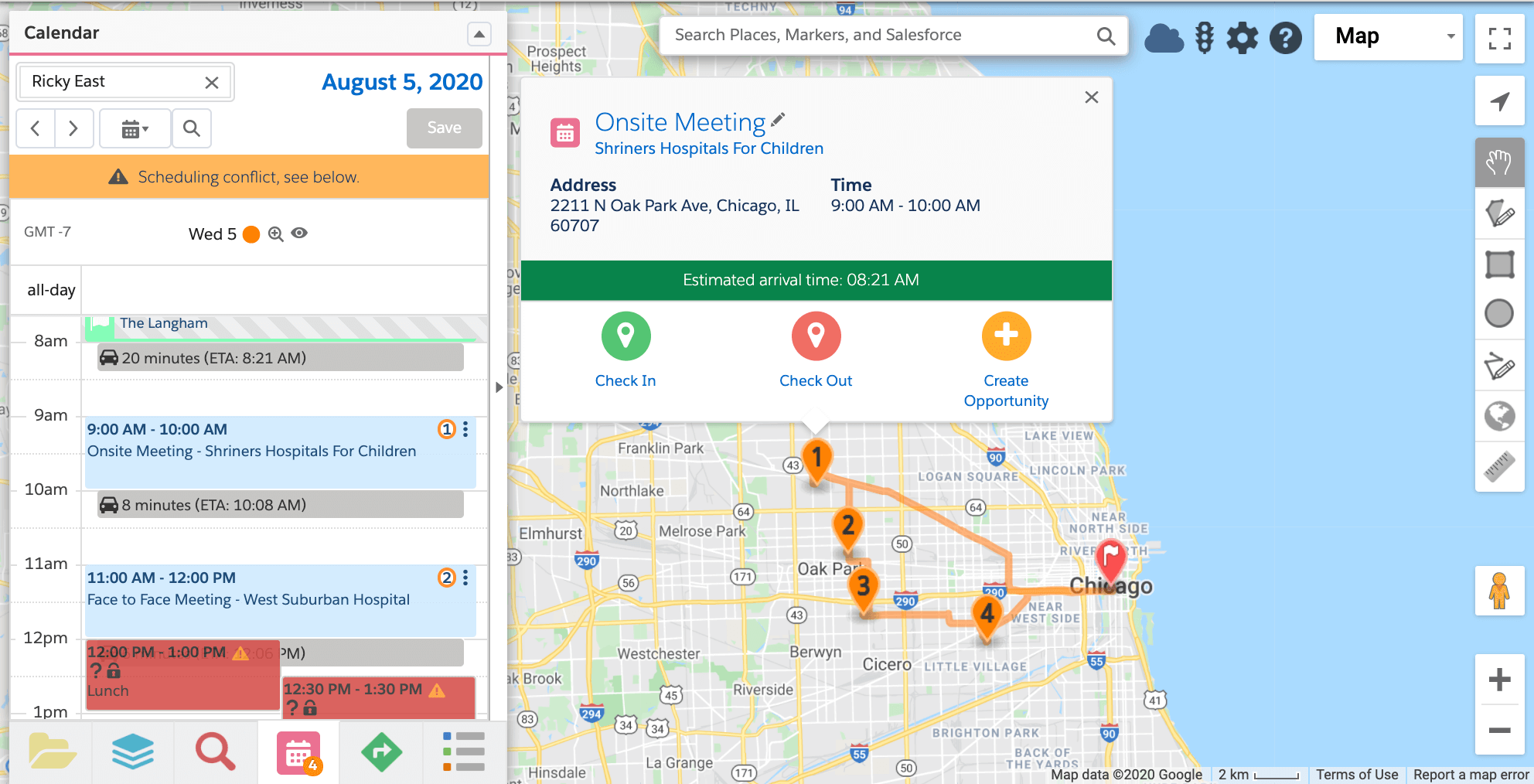 Geopointe calendar view better event location and time zone handling