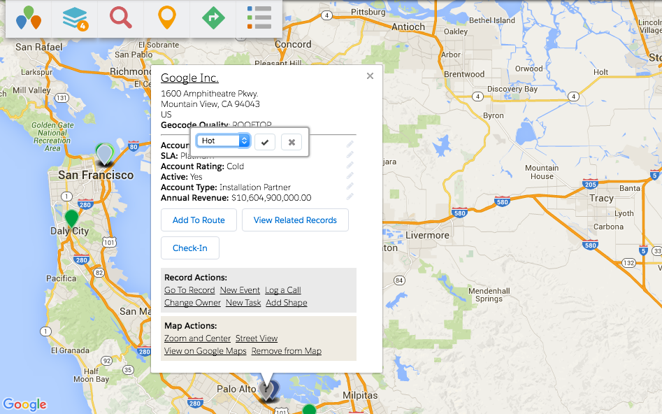 How To Use Geopointe for customer service managers - Product Screenshot inline-editing feature Salesforce records