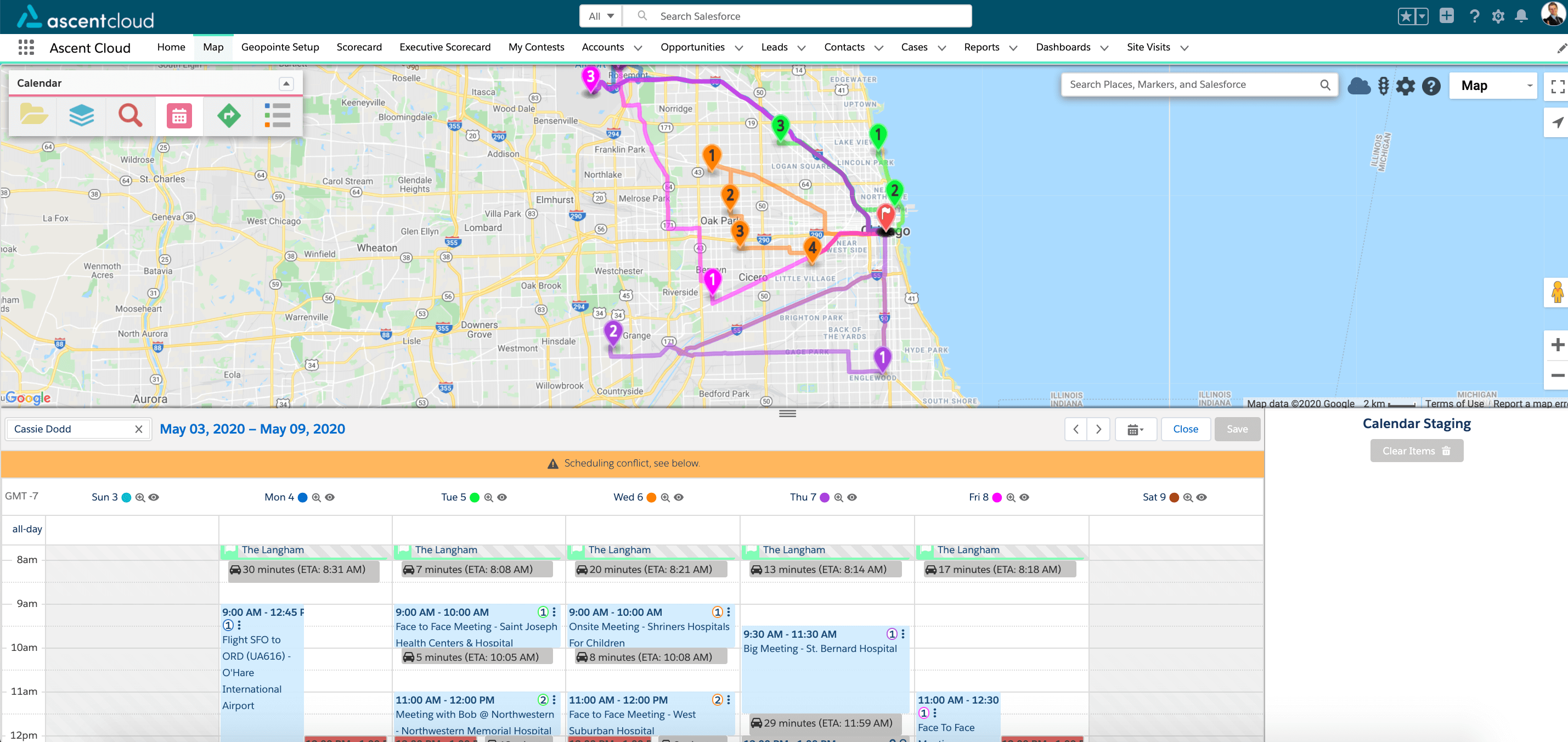 Calendar-Based Scheduling calendar appointments with routing